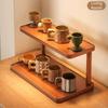 2-Tier Design Countertop Organizer Shelf Freestanding Tabletop Cup Holder  Bathroom