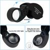 Folding 40X Magnifying Glass Handheld Foldable Magnifier Mini   Jewelry
