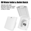 RV Accessories White Caravan Accessories For RV Boat Camper Trailer Gravity Fresh Water Fill Hatch Camper Accessories