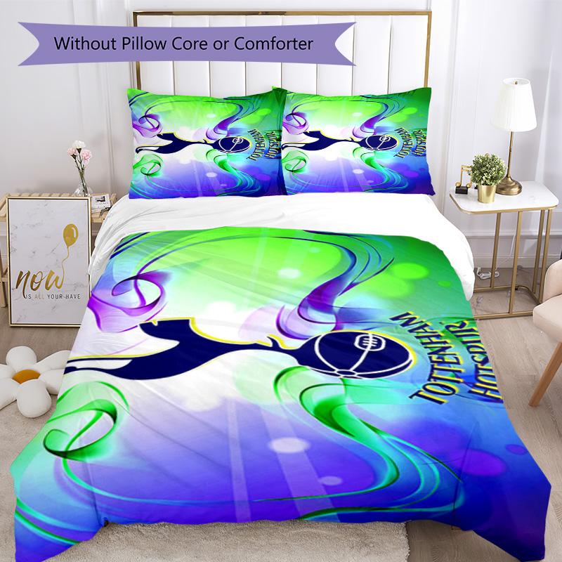 Tottenham Hotspur F.C Design Printed Pattern Duvet Cover Set – includes 1 duvet cover and 2 matching pillowcases Bedroom decor Christmas gifts