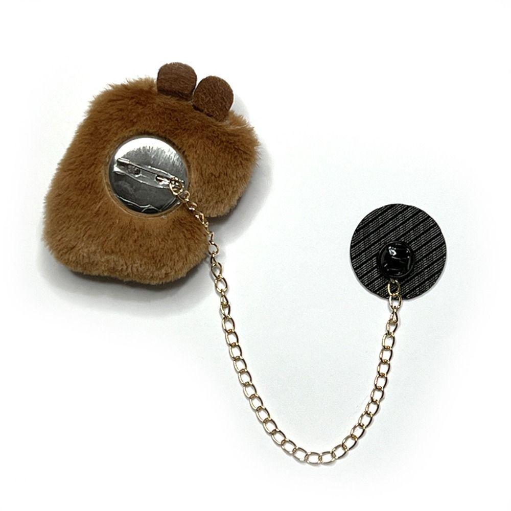 Chain Kapibara Pin Kapibara Capibara Badge Exquisite Star Capybara Brooch  Backpack Decor
