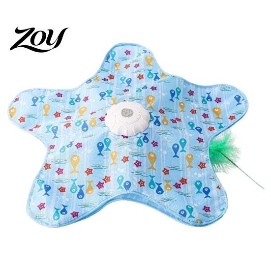 Independent Play Toys for Kittens Interactive Cat Toy, Rechargeable Automatic Feather Wand with Motion Sensor, Star Replacement Accessories Shape Hide