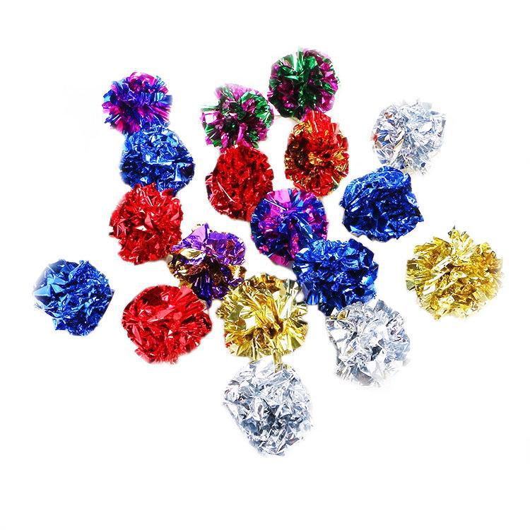 Красочные рождественские бумажные шарики игрушки для кошек