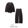 Araltay New Arrival Fashion Style Women's Linen Belt Kimono Coat Pants 8426329 7627242