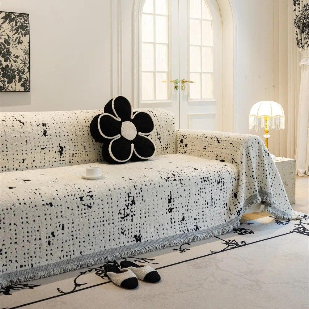 Скандинавские пледы для дивана-кровати, одноместный, четырехсезонный, плюшевый чехол для дивана, защита от пыли и царапин, защитный чехол для двухместного дивана