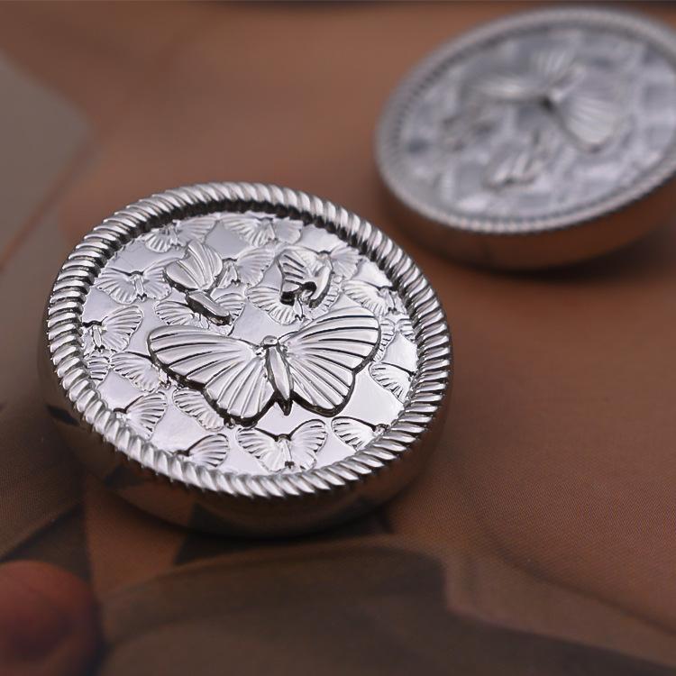 10 шт., красивые полые пуговицы с цветком, высокое качество, цельнометаллические круглые пуговицы, аксессуары для женской одежды