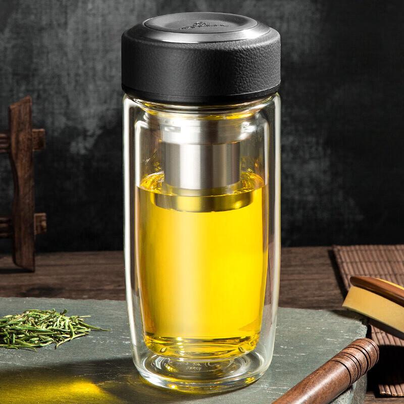 Wanxiang V16 Double-Layer Glass Tea Infuser Bottle