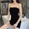Sexy Women Sheath Dress Black Sleeveless Halter Clubwear Bodycon Solid Mini Dress Female Dresses Summer Clothes For Dress