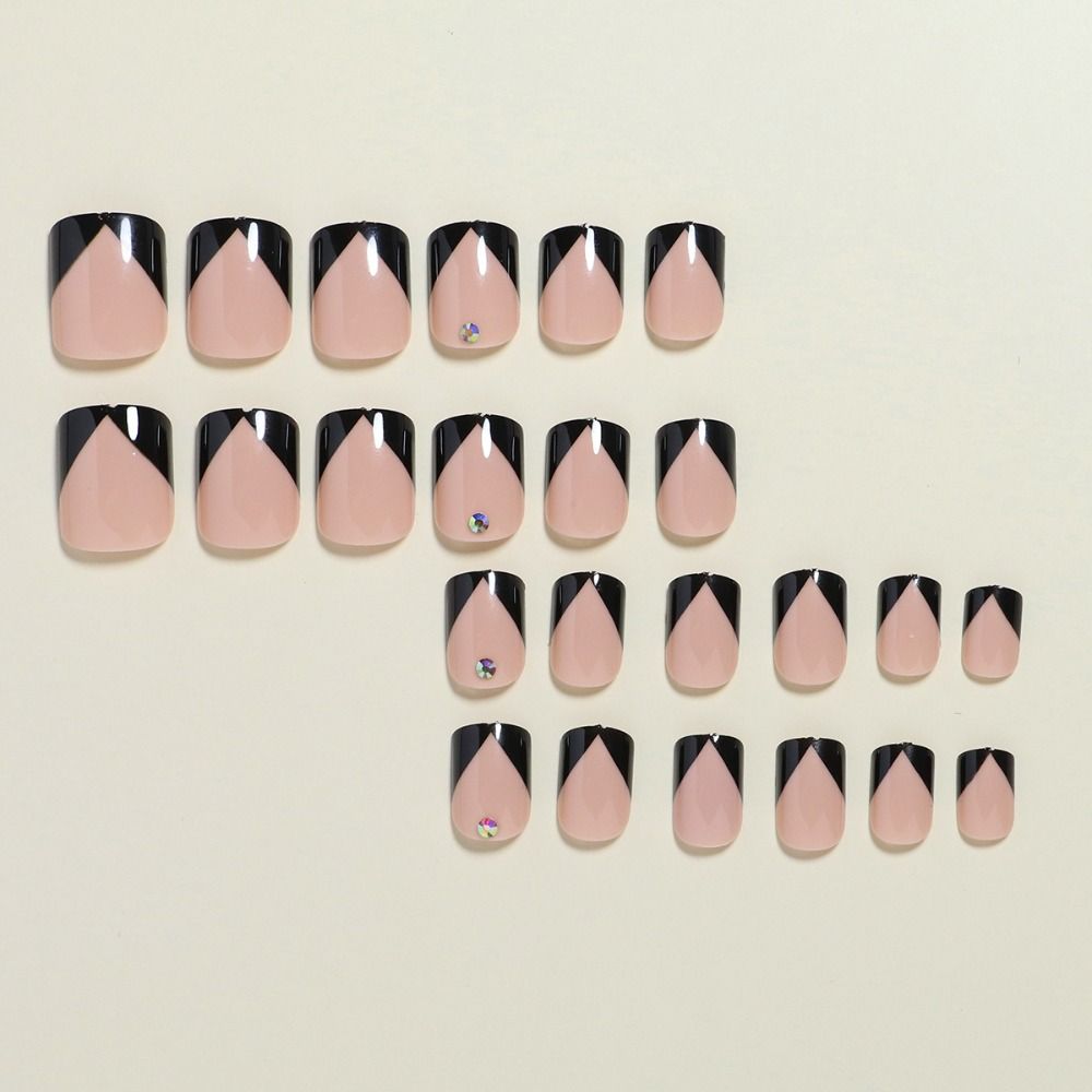 Полное покрытие, французские накладные ногти, квадратная головка, пресс для ногтей, модные типсы для ногтей для девочек