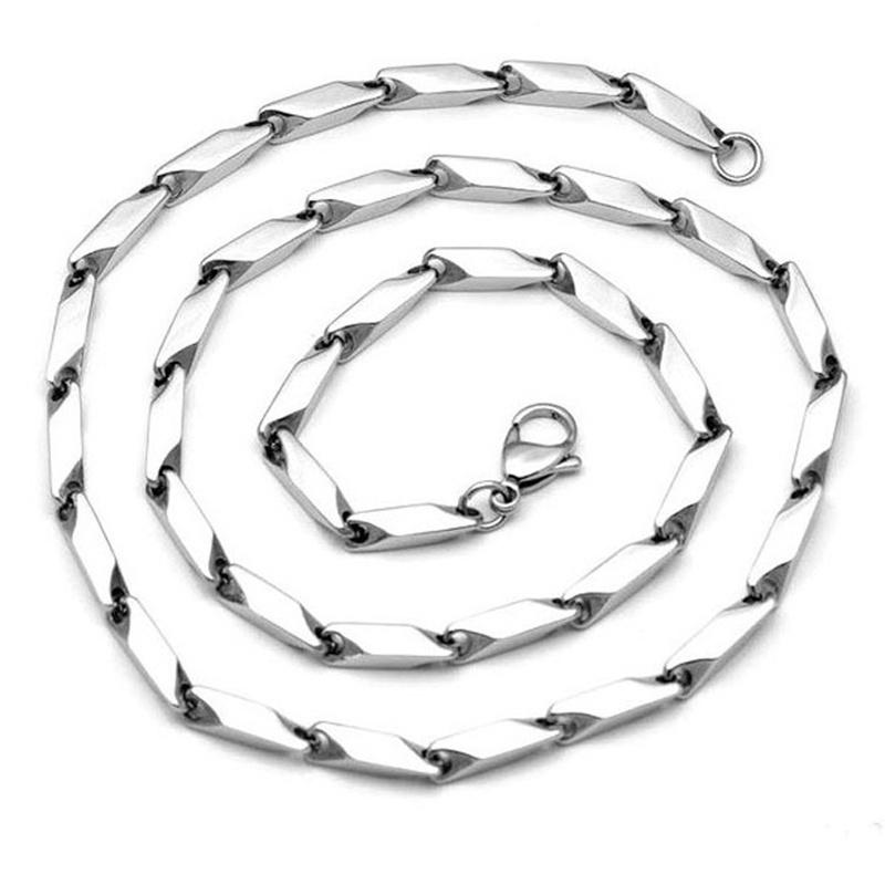 Мужское ожерелье из нержавеющей стали Титановая цепочка для ожерелья 2-4 мм