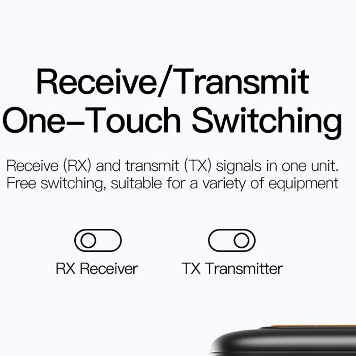 Bluetooth 5.4 Аудиопередатчик-приемник 2 в 1 Беспроводной 3,5 мм Aux Аудиоадаптер Bluetooth-передатчик для ТВ, автомобиля, наушников