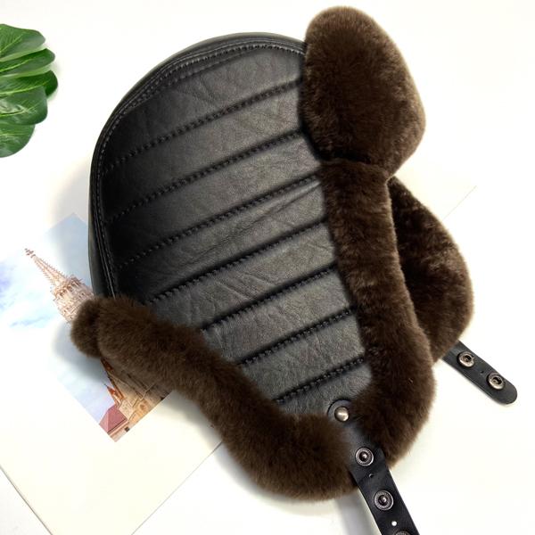 Natural Rabbit Fur Hats for Men Bomber Hats Ear Flaps Fluffy Tails Warm Stylish Winter Hat Ushanka