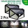 1PC 100 LED 4 Surface Solar Light 3 Modes 120 Degree Motion Sensor Solar Outdoor Waterproof Garden Light