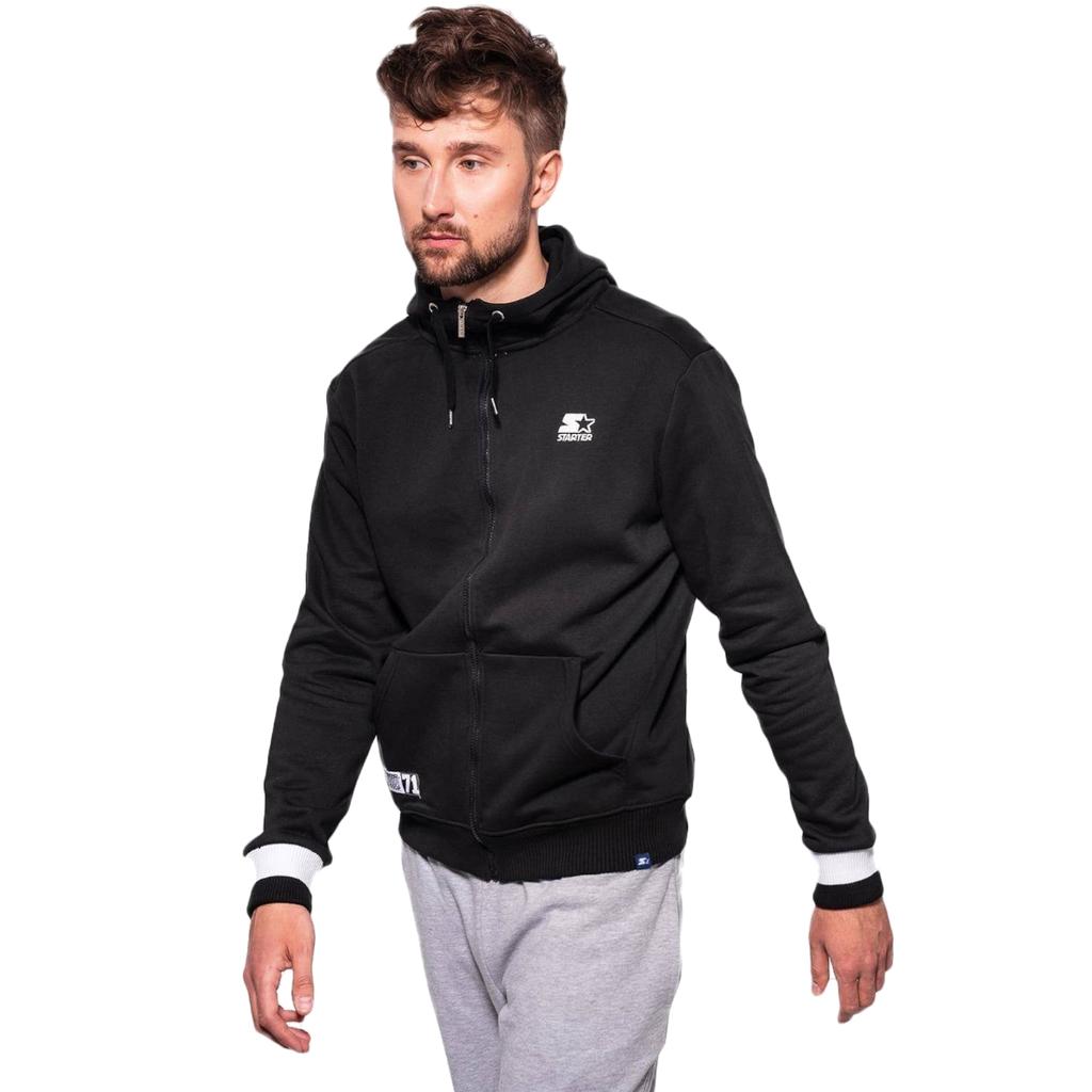 STARTER Man Blouse Zip Hoodie, Mens Black Sweatshirt