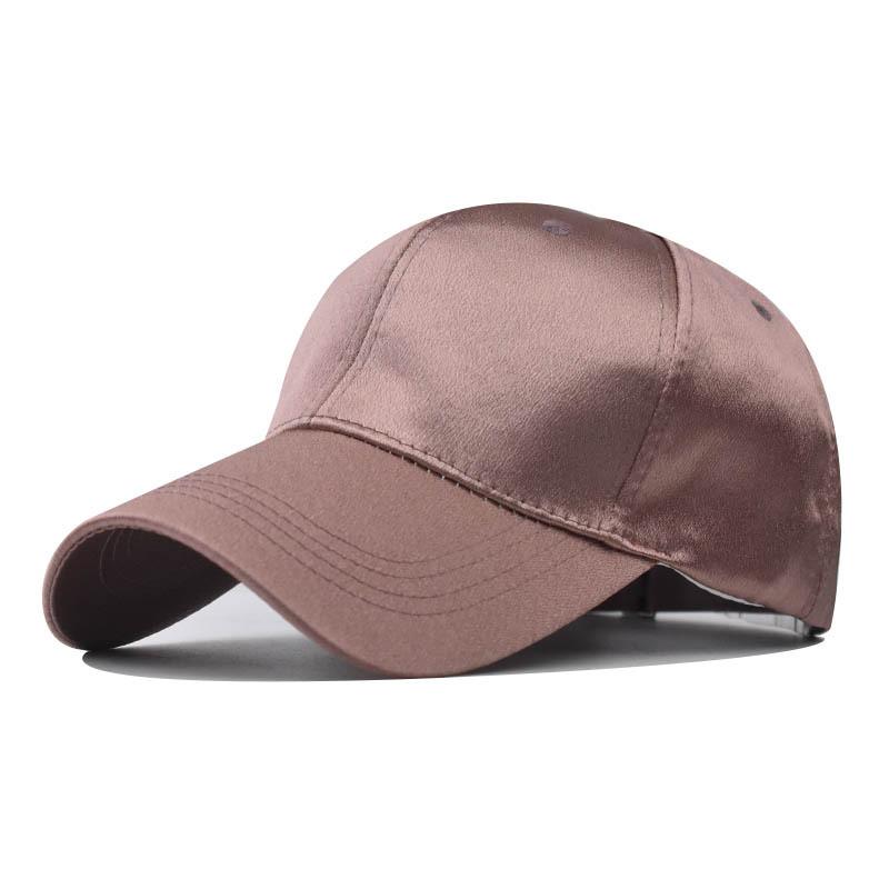 Silk Satin Women Men Baseball Caps Glossy SImple Korea Sun Hat Summer Baseball Hats Hip Hop Visor Hat