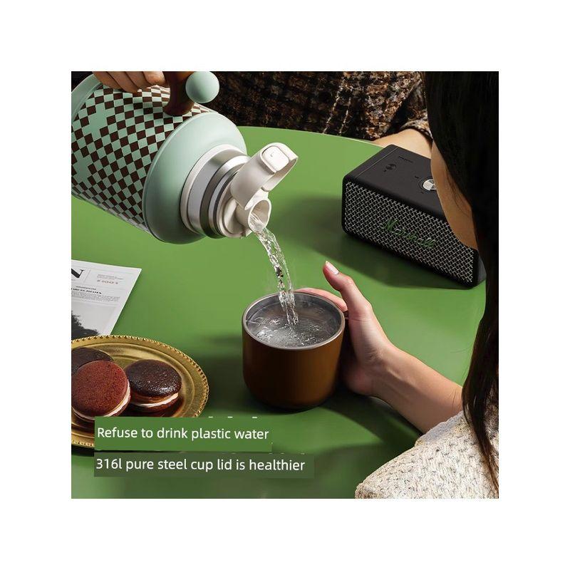 Large Capacity Thermos Cup for Women, Stylish Straw Water Cup, Office Desk Tea Infuser with Tea-Water Separation