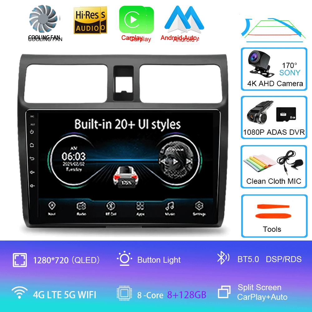 9-дюймовый Android 14 для Suzuki Jimny JB64 JB74 2018 - 2020 Мультимедийный видеоплеер Автомагнитола Стерео GPS 2din Навигация CarPlay