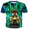 Summer Round Neck Anime "Knights of The Twelve Palaces" Saint Seiya Printed Top Fashionable Casual Short Sleeved Men's and Boys' Universal T-shirts