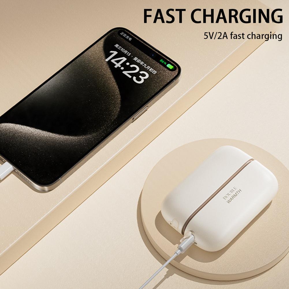 Портативные двухладонные перезаряжаемые магнитные грелки для рук с питанием от USB, легкие двухладонные грелки