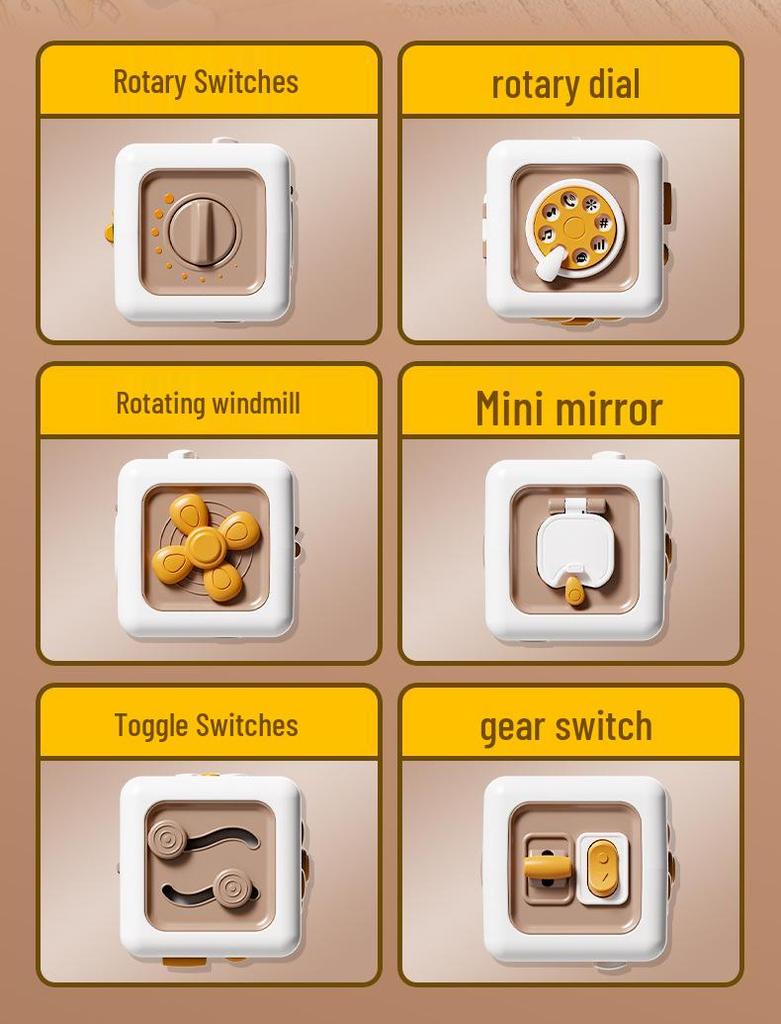 Волшебный шестигранный куб: Игрушка для раннего развития для младенцев и малышей – Тренировка интеллектуального захвата, Просвещение и Шар с активными занятиями