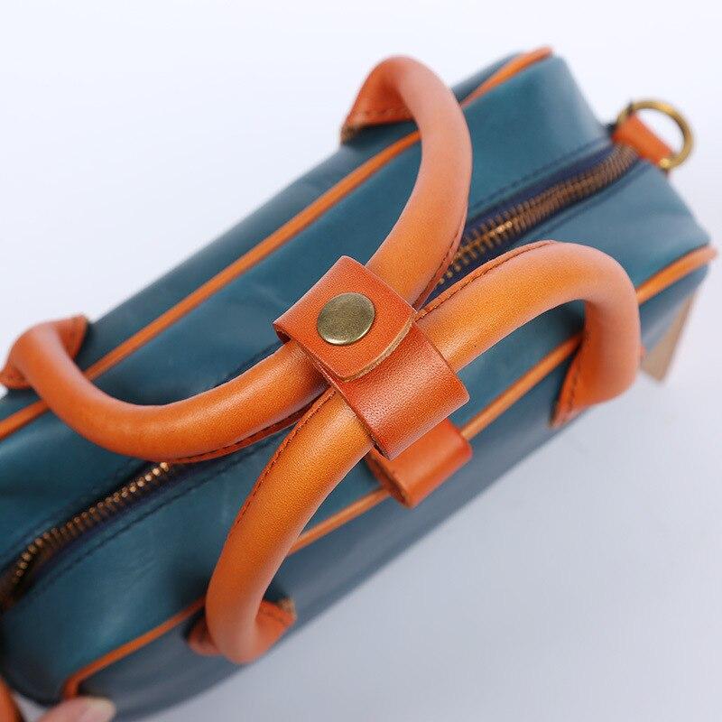 Johnature Повседневная женская сумка из натуральной кожи, универсальная ретро-сумка из натуральной мягкой яловой кожи, однотонные сумки на плечо