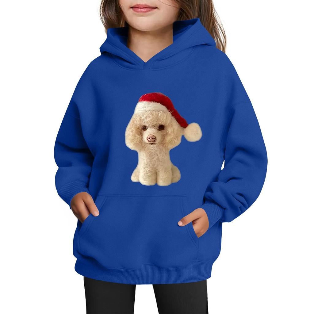 Sweatshirts For Teen Girls Hoodies Long Sleeve Drawstring Pullover Cute Printed Oversized Hoodie Christmas