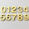 5cm ABS Plated Gold Number Sign Hotel Floor Digital Signage Hotel Room Door Number Digit 0-9 Sticker With Self-adhesive Sticker