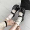 Fashion Comemore Retro Heightening Thick Bottom Loafers for Women Spring Autumn Casual Round Head High Heels Mary Janes Single Shoes