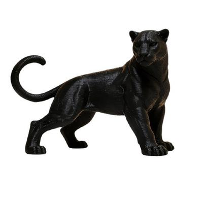 3D-печатное украшение Черная Пантера, мини-украшение для рабочего стола матового черного цвета, фигурка животного джунглей для детей, игрушка-подарок для мальчиков и девочек
