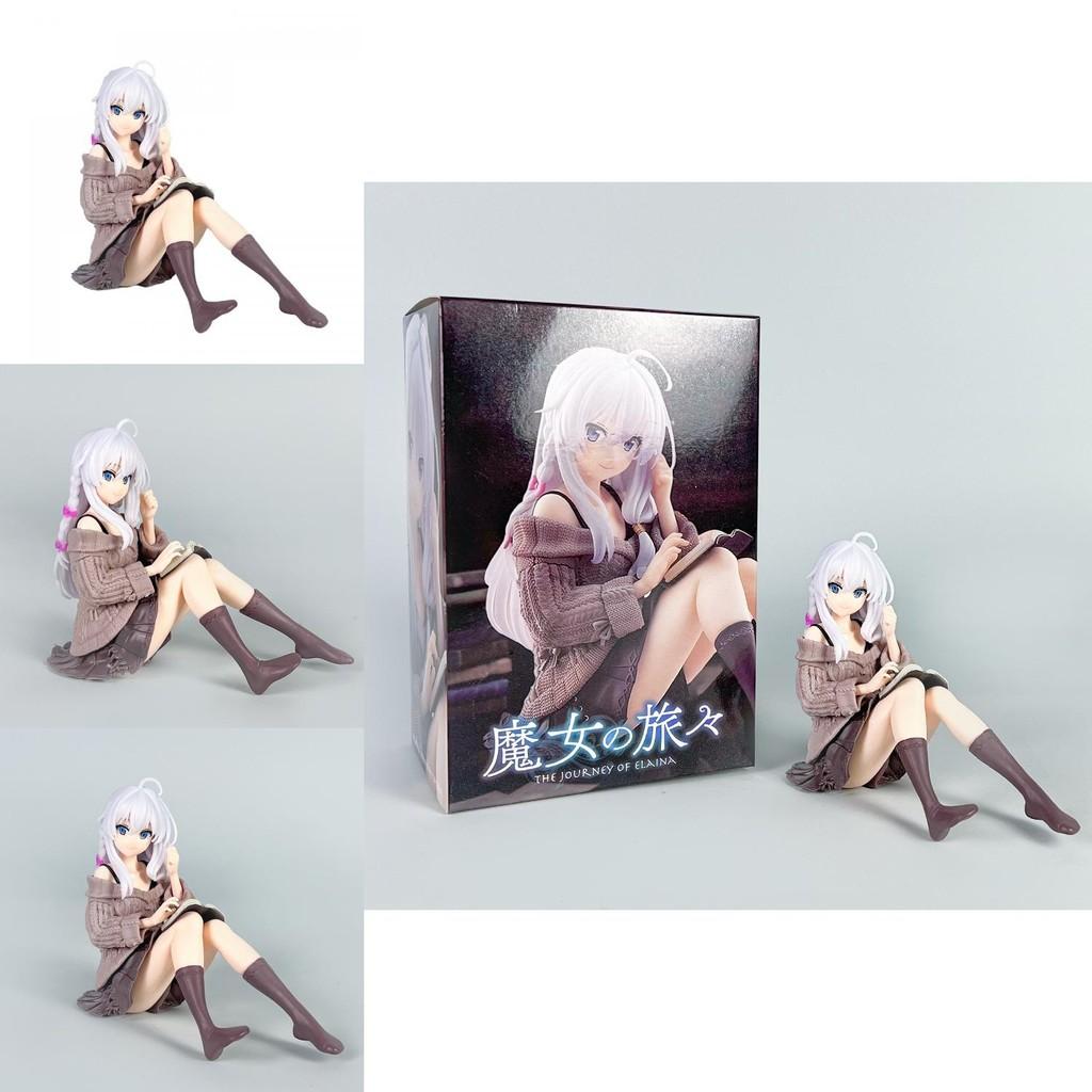 Elaina Reading Posture Anime Character Desktop Decoration For Decoration Room