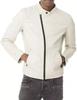 Jacket Motorcycle Biker Handmade White Men's Genuine Stylish Lambskin Leather
