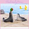 Adorable Resin Sea Lion Figurines Ocean Beach Diy Decoration Cute Miniature Desktop Ornaments