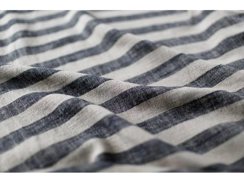 Весеннее платье миди в этническом стиле с полосатым принтом из хлопка и льна для женщин