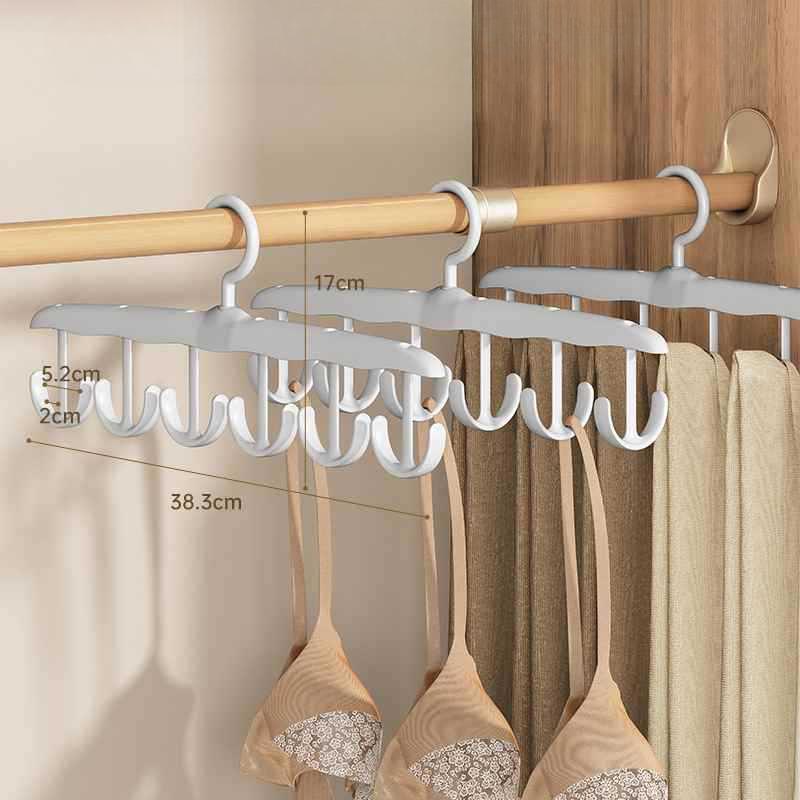 Компактная вращающаяся вешалка с 12 крючками — идеально подходит для галстуков, нижнего белья, жилетов и юбок | Портативный органайзер, подходящий для хранения вещей в общежитиях и дома.