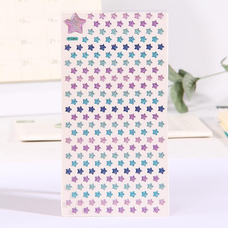 Crystal Love Star Sticker 3D Shiny Three-Dimensional Sticker Phone Notebook Diary DIY Decorative Scrapbook Sticker Girl Gift