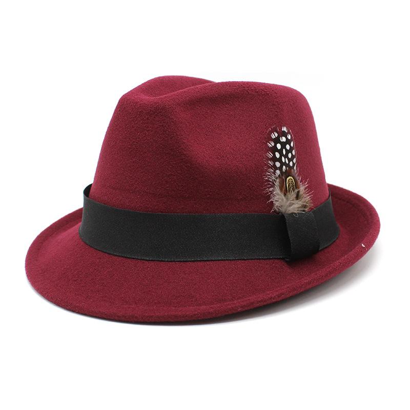 Woolen Women'S Hat British Retro Top Hat Women'S Trendy Fashion Warm Jazz Hat