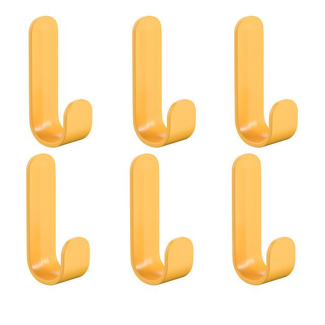 6pcs Towel Hook Self Adhesive Strong Wall Hooks Door Hanger Key Bag Coat Hook Holder Home Organizer Kitchen Bathroom Accessories