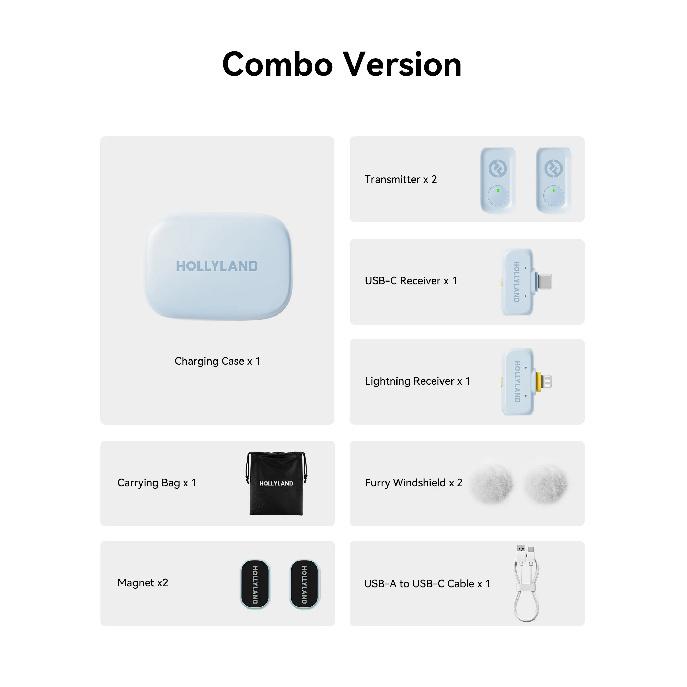 Hollyland LARK A1 Wireless Microphone for iPhone Android Micphone for Youtube Tiktok Vlogging Podcast Noise Cancellation Mic