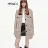 MO&Co. Women's Plaid Long Sleeve Shirt Jacket