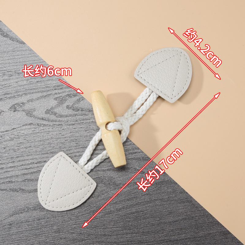 1 пара пуговиц-рожков для дафлкота, застежки для куртки, пуговицы-застежки с кожаной нашивкой, пуговицы для декора пальто, швейные аксессуары