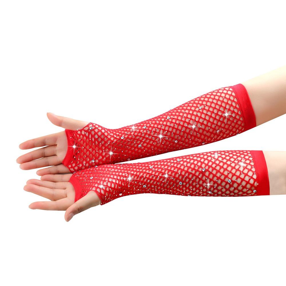 Сексуальные вечерние перчатки-сетки без пальцев для выпускного вечера, декор, горячая распродажа, накидка на руку, вечеринка