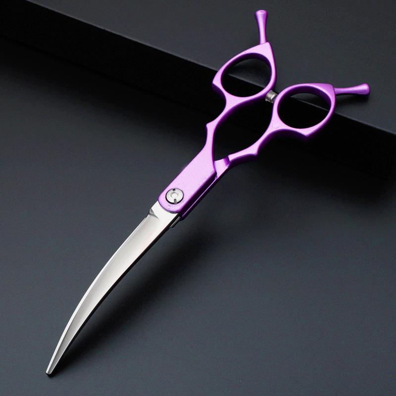 6.5INCHlightweight and curved color pet grooming scissor set, straight , fine-tooth , fishbone , trimming hair of cats and dogs
