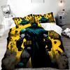 Пододеяльник Мультяшный Б-Бэтмены Наволочка Комплект постельного белья Взрослый Мальчик Девочка Украшение Спальни Детский Подарок Односпальный Двуспальный Большой Размер