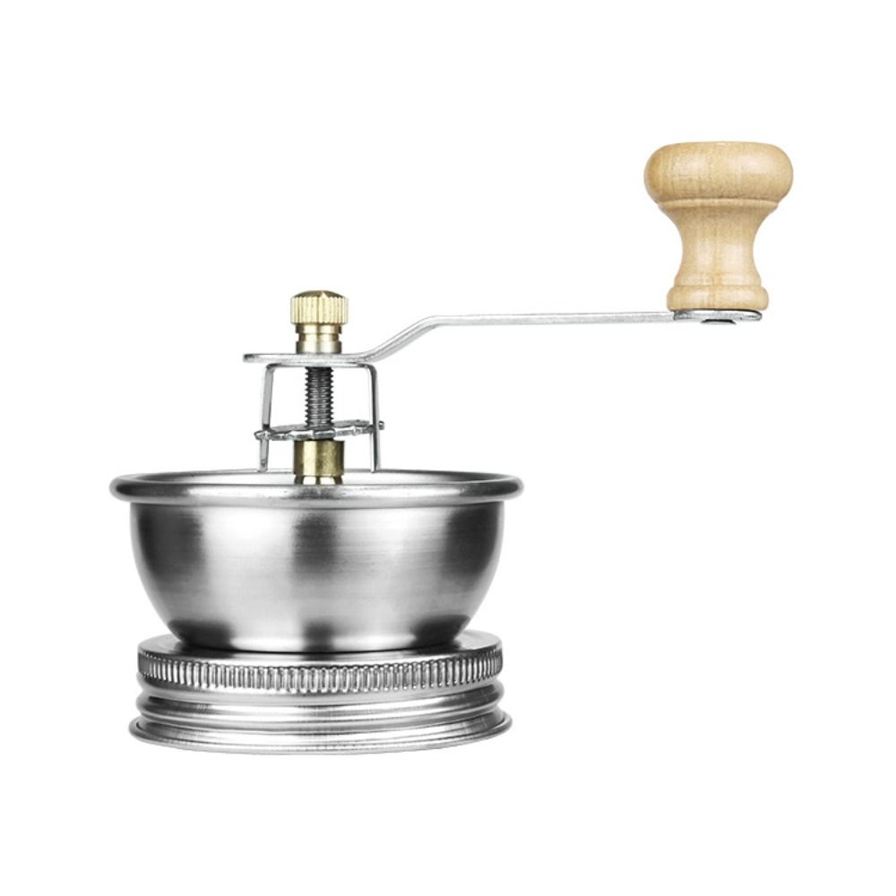 Stainless Steel Hand Crank Coffee Mill Adjustable Settings Bean Grinder Tools Home Use