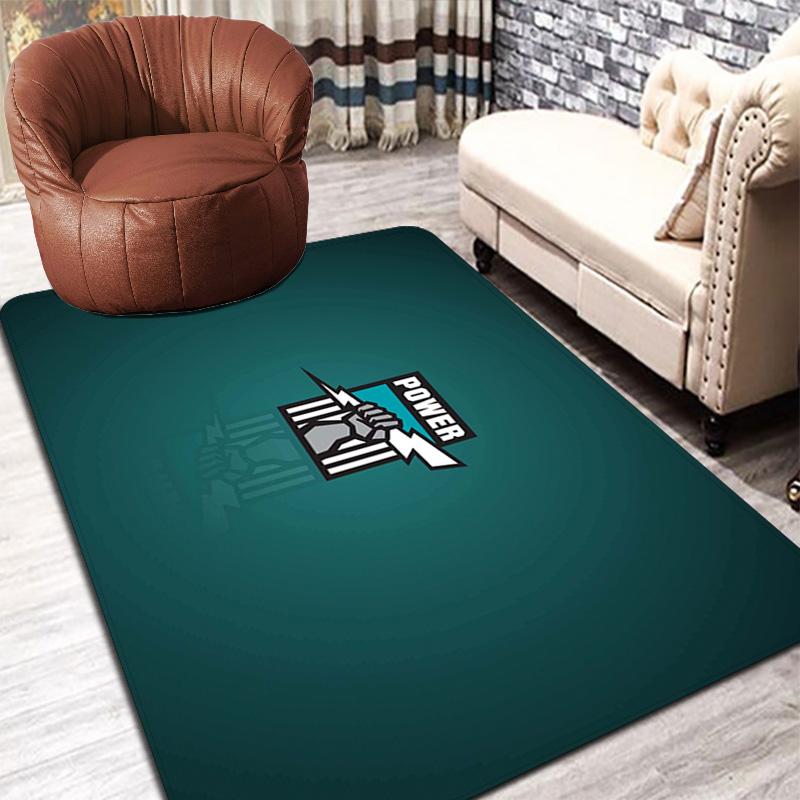 Port Adelaide Team Rug Floor Mat for Living Room or Bedroom Soft and Comfortable Carpet a Gift for Birthday and Holiday.MFF0918103