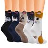 5 Pairs Of Three-Dimensional Cat Socks For Men And Women Fashionable And Fun Cat Ear Socks Pure Cotton Animal Ear Tube Socks