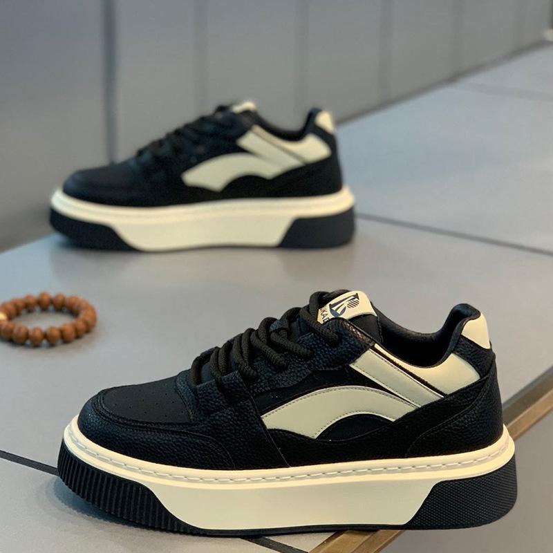 Winter new low-top thick baseplate shoes single cotton leather surface velvet casual shoes ok