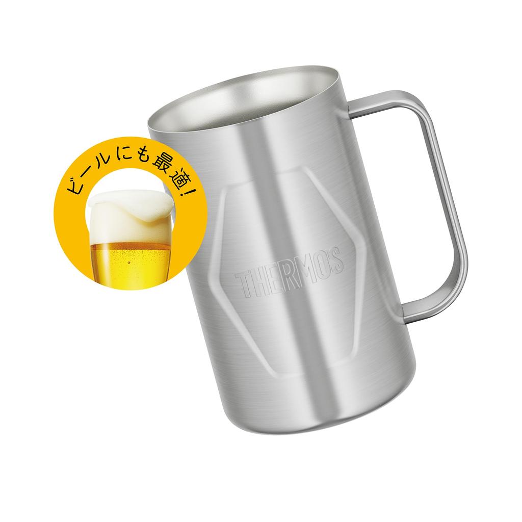 Thermos Вакуумная изоляция Пивная Нержавеющая Сталь Посудомоечная Машина Сохраняет Напитки Горячими или S2 Кружка, 600 мл, Сталь, Безопасная, Термо-подобная Конструкция, Холодная, JDK-601
