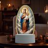 Guadalupe Virgin Prayer Lamp USB Powered Warm Light Soft Glow Catholic Night Light LED Religious