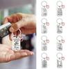 1Pc Russian Keychain Commemorative Gift Stainless Steel Fashion Accessories Love Accessories Simple Style Engraved Keychain